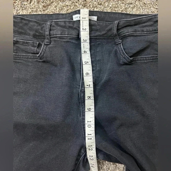 NINEWEST HIGH WAIST BOOT CUT BLACK GRAY JEANS SPLIT ANKLE STRETCH - Picture 13 of 15